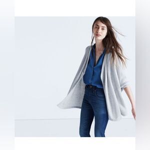 Madewell Seabank Cardigan In Marled Smoke Size Medium GUC oversized knit